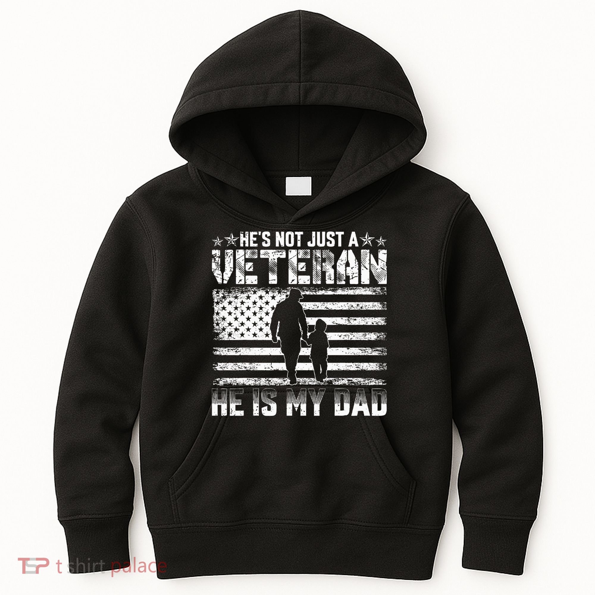 Military Family Veteran Support My Dad US Veteran My Hero Kids Hoodie