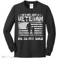 Military Family Veteran Support My Dad US Veteran My Hero Kids Long Sleeve Shirt thumb 0
