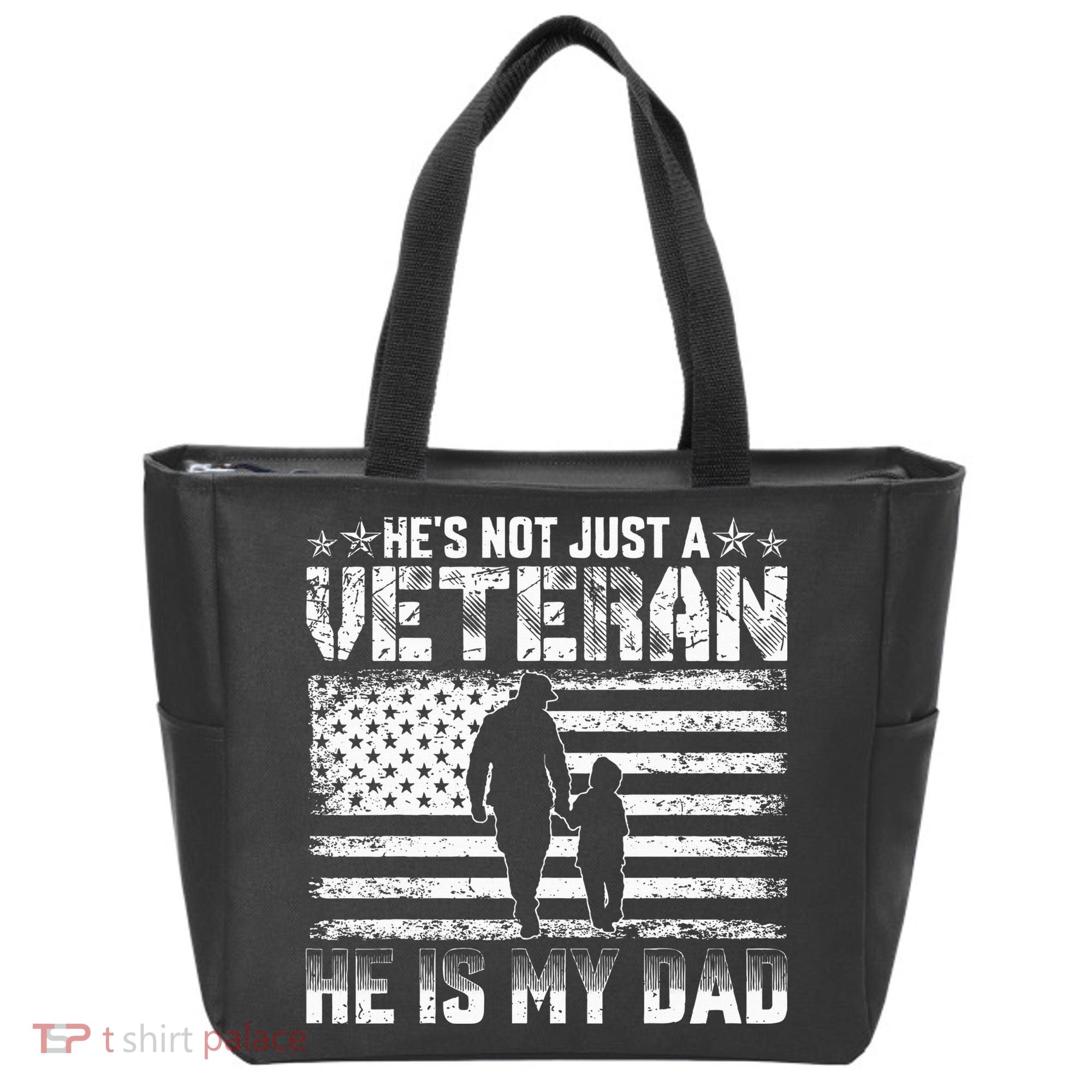 Military Family Veteran Support My Dad US Veteran My Hero Tote Bag