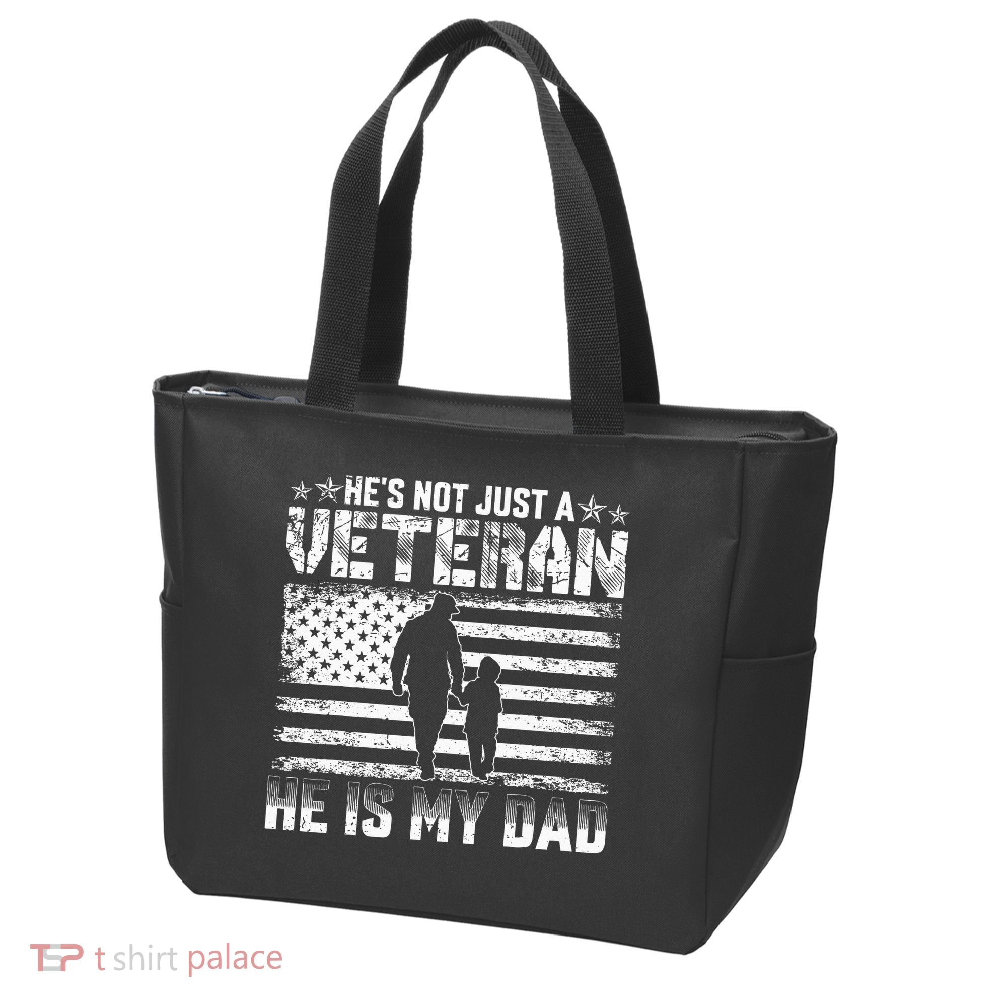 Military Family Veteran Support My Dad US Veteran My Hero Tote Bag