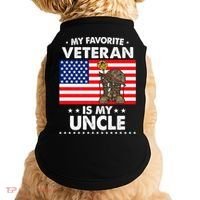 My Favorite Veteran Is My Uncle Proud Uncle Veterans Day Funny Gift Doggie Tank thumb 0