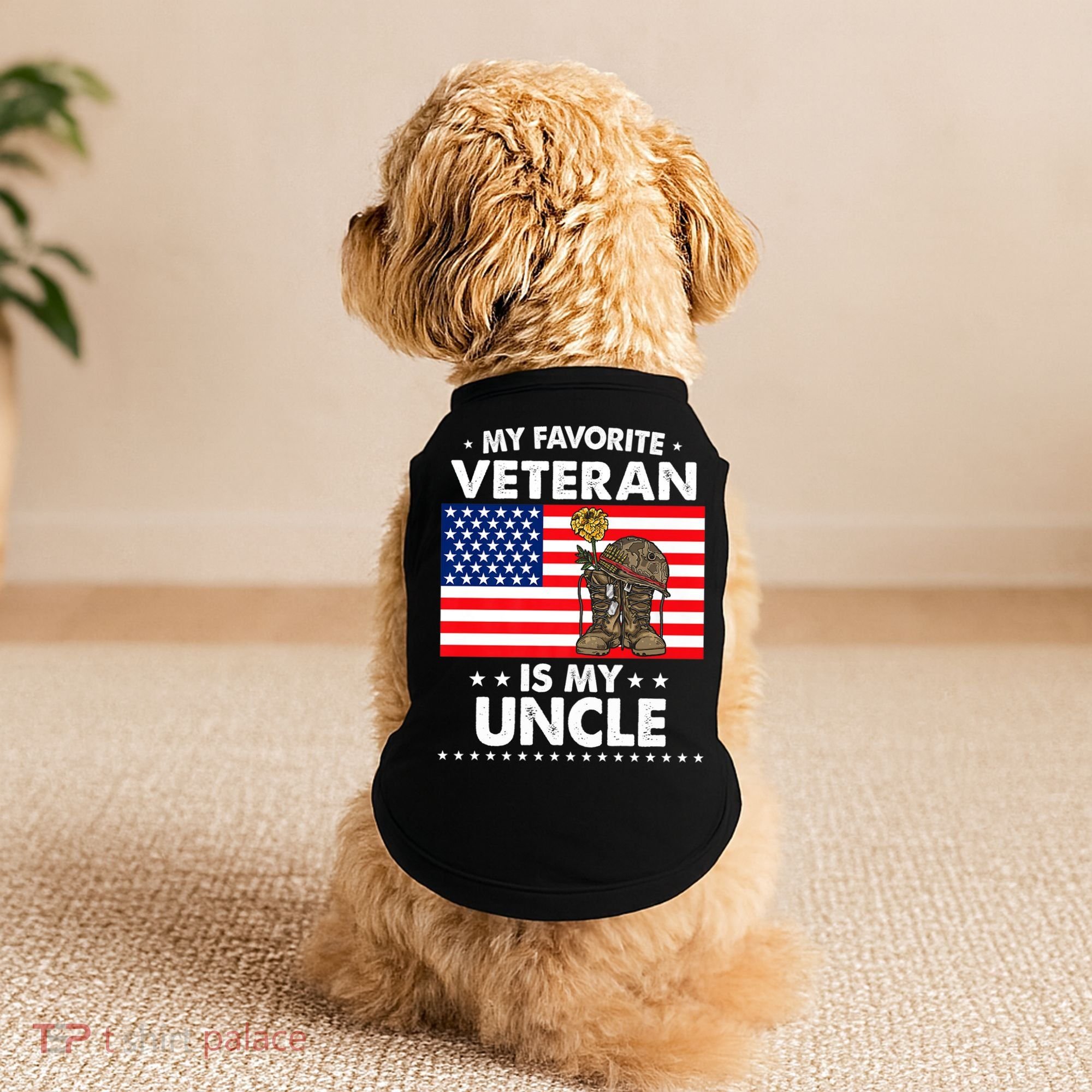 My Favorite Veteran Is My Uncle Proud Uncle Veterans Day Funny Gift Doggie Tank
