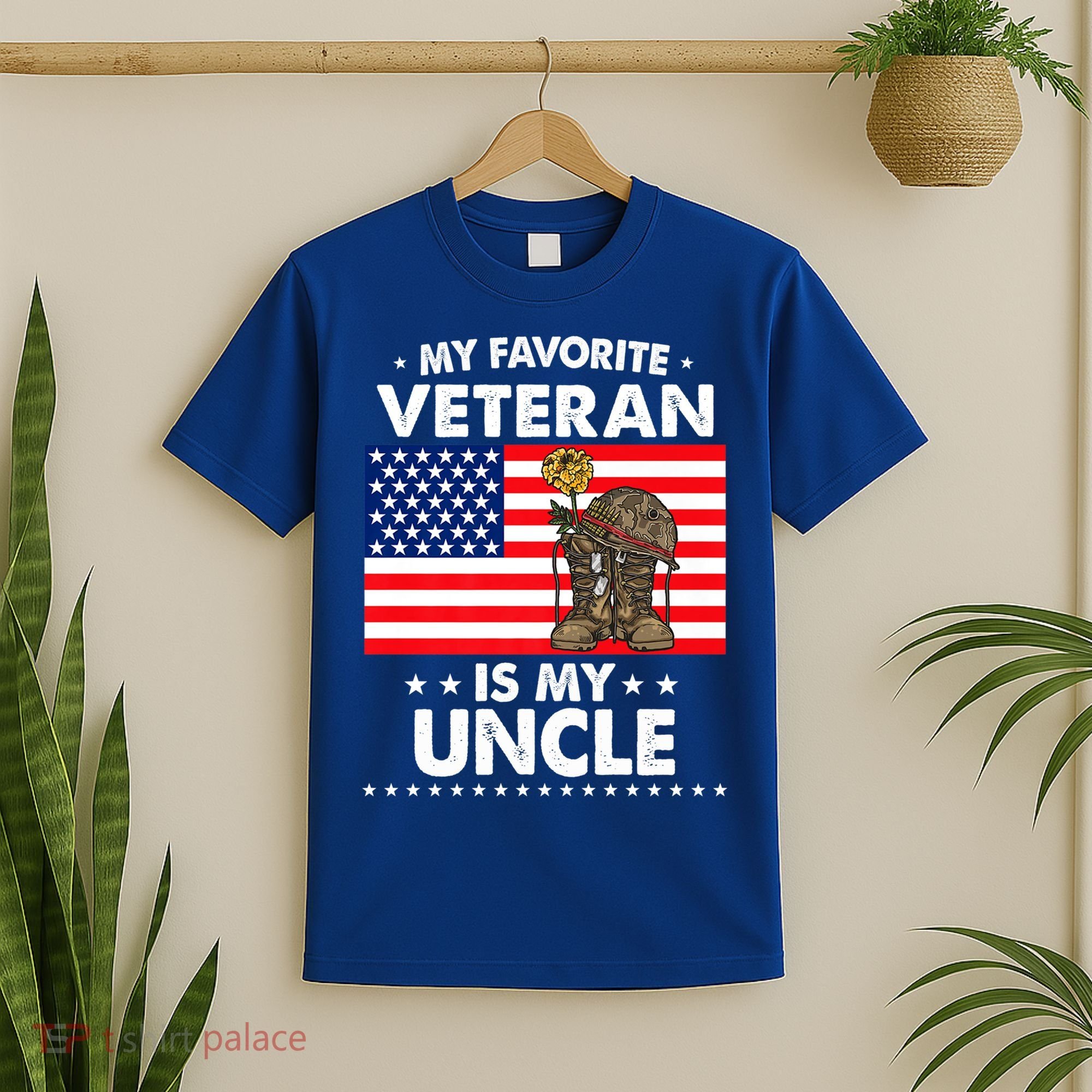 My Favorite Veteran Is My Uncle Proud Uncle Veterans Day Funny Gift T-Shirt