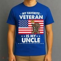 My Favorite Veteran Is My Uncle Proud Uncle Veterans Day Funny Gift T-Shirt thumb 3