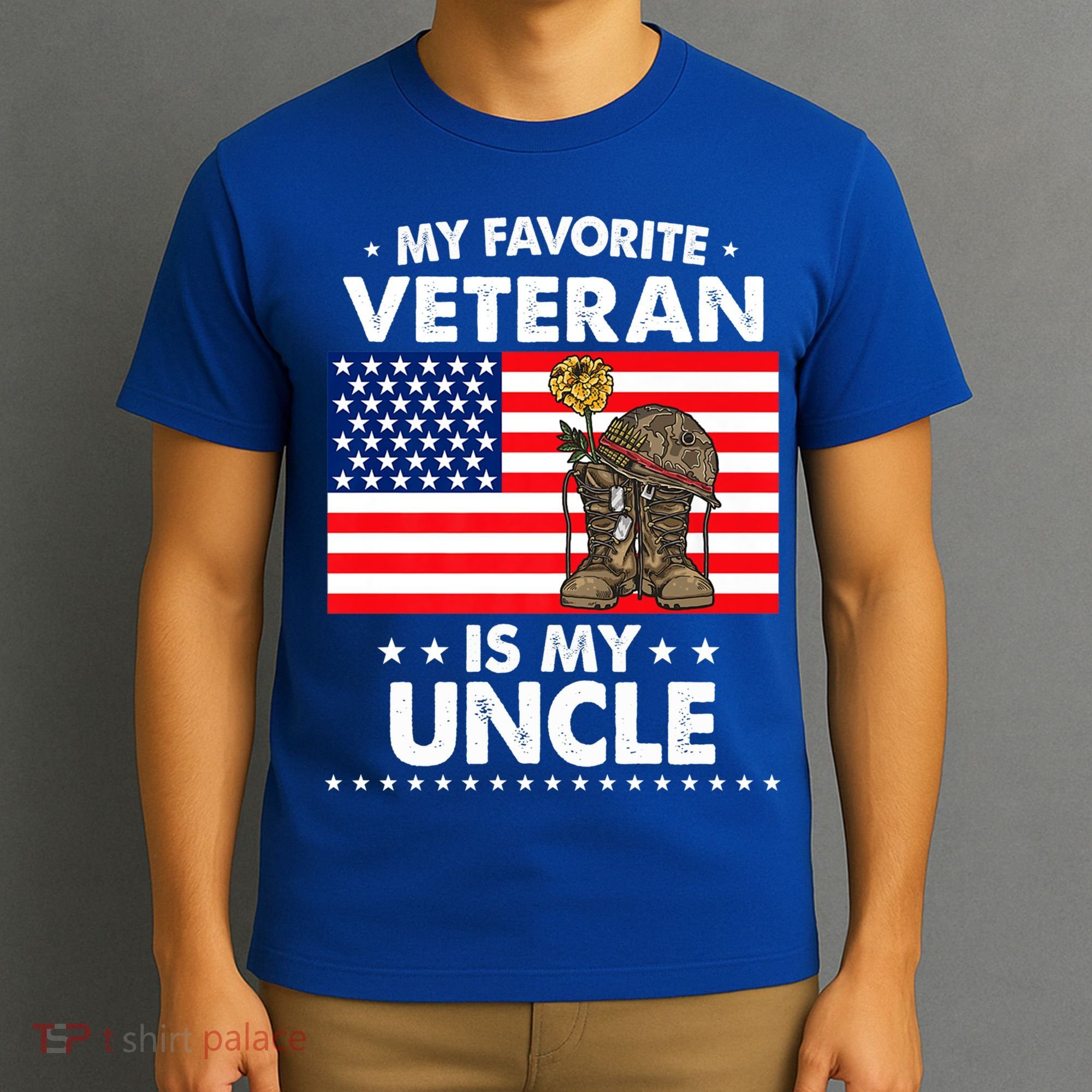 My Favorite Veteran Is My Uncle Proud Uncle Veterans Day Funny Gift T-Shirt