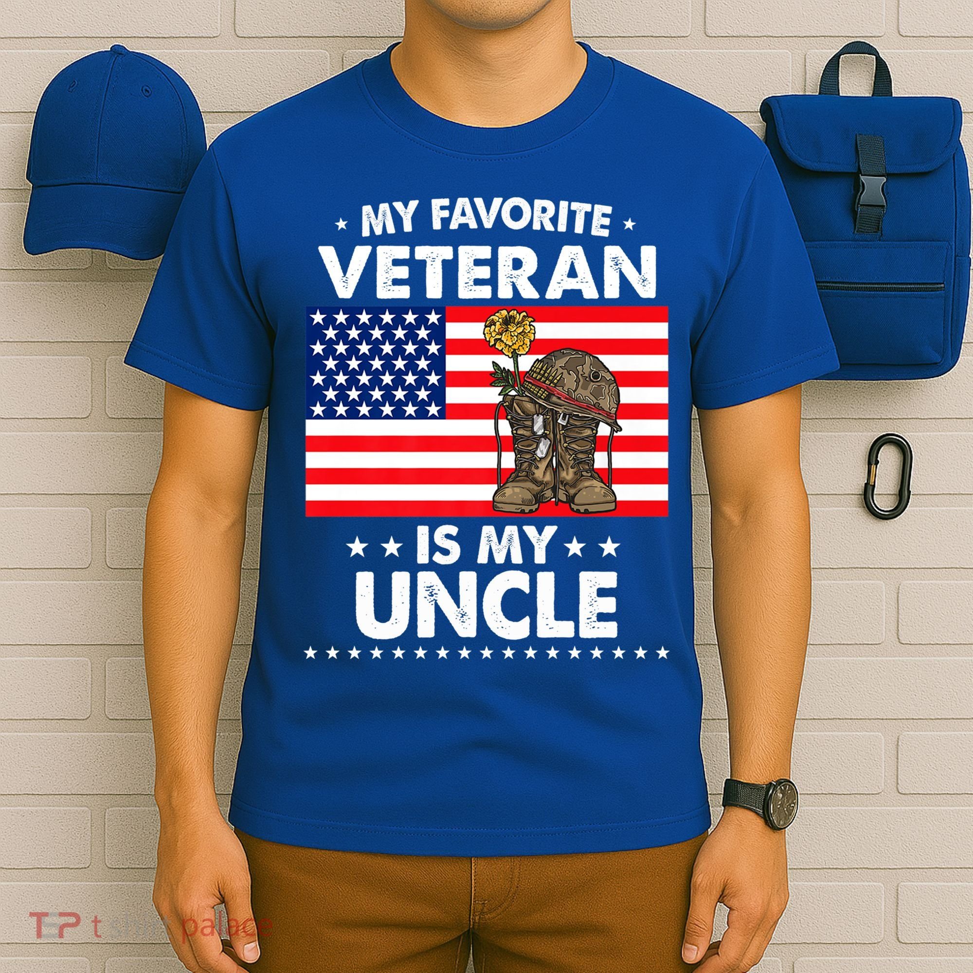 My Favorite Veteran Is My Uncle Proud Uncle Veterans Day Funny Gift T-Shirt