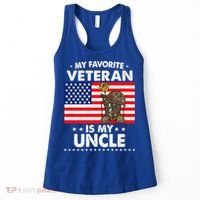My Favorite Veteran Is My Uncle Proud Uncle Veterans Day Funny Gift Women's Tank Top thumb 0