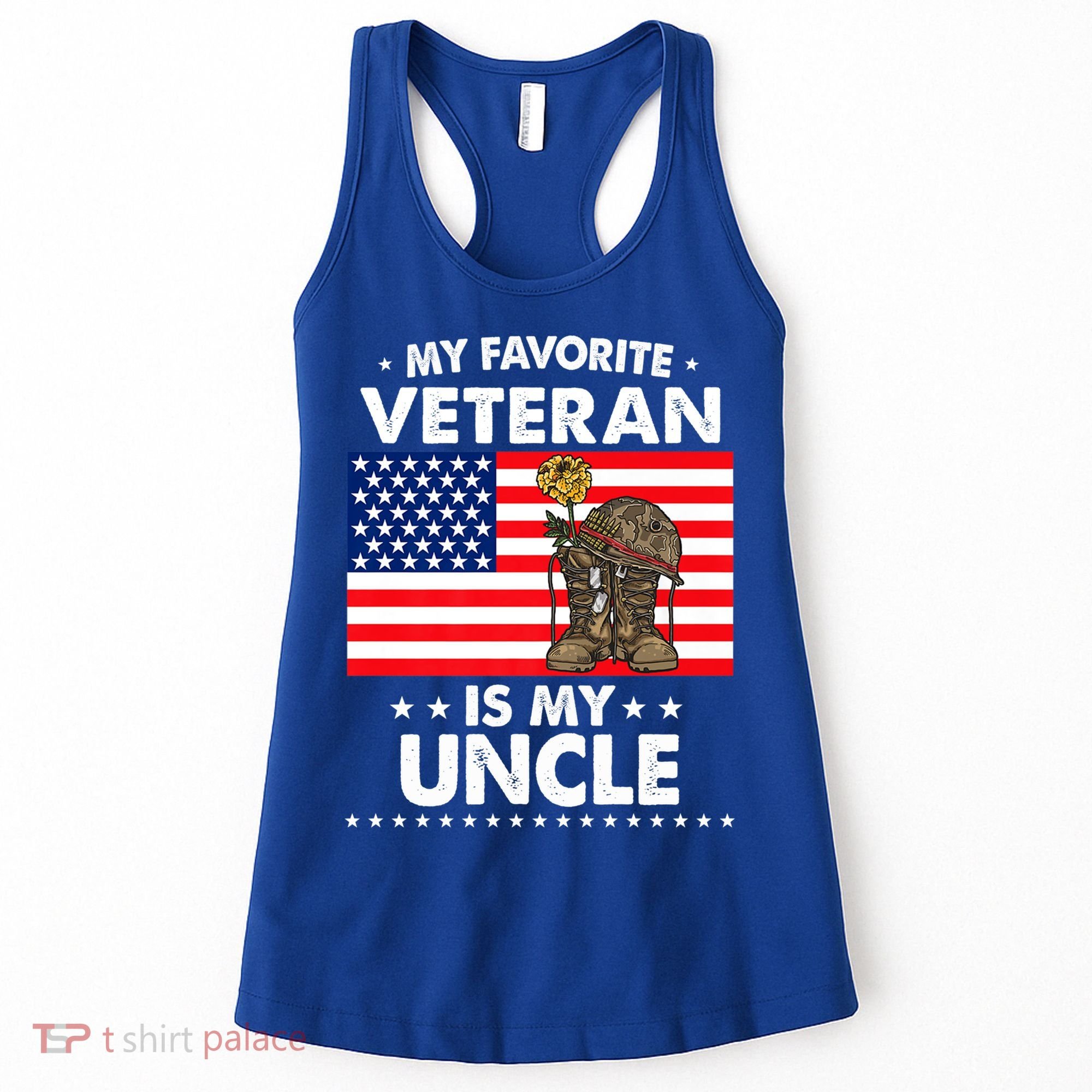 My Favorite Veteran Is My Uncle Proud Uncle Veterans Day Funny Gift Women's Tank Top