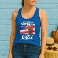 My Favorite Veteran Is My Uncle Proud Uncle Veterans Day Funny Gift Women's Tank Top thumb 2