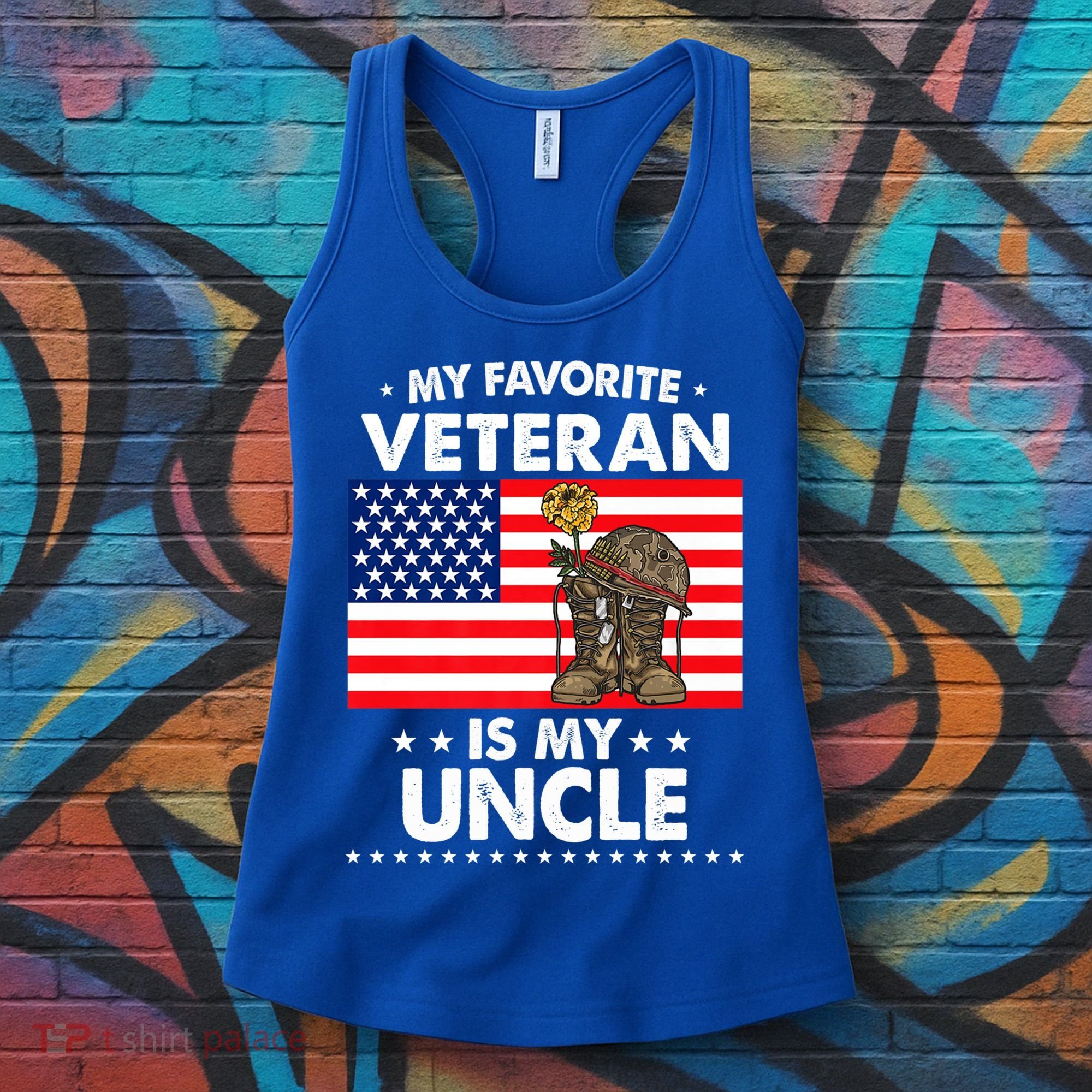 My Favorite Veteran Is My Uncle Proud Uncle Veterans Day Funny Gift Women's Tank Top
