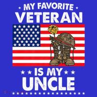 My Favorite Veteran Is My Uncle Proud Uncle Veterans Day Funny Gift Baby Bodysuit thumb 2