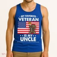 My Favorite Veteran Is My Uncle Proud Uncle Veterans Day Funny Gift Tank Top thumb 3