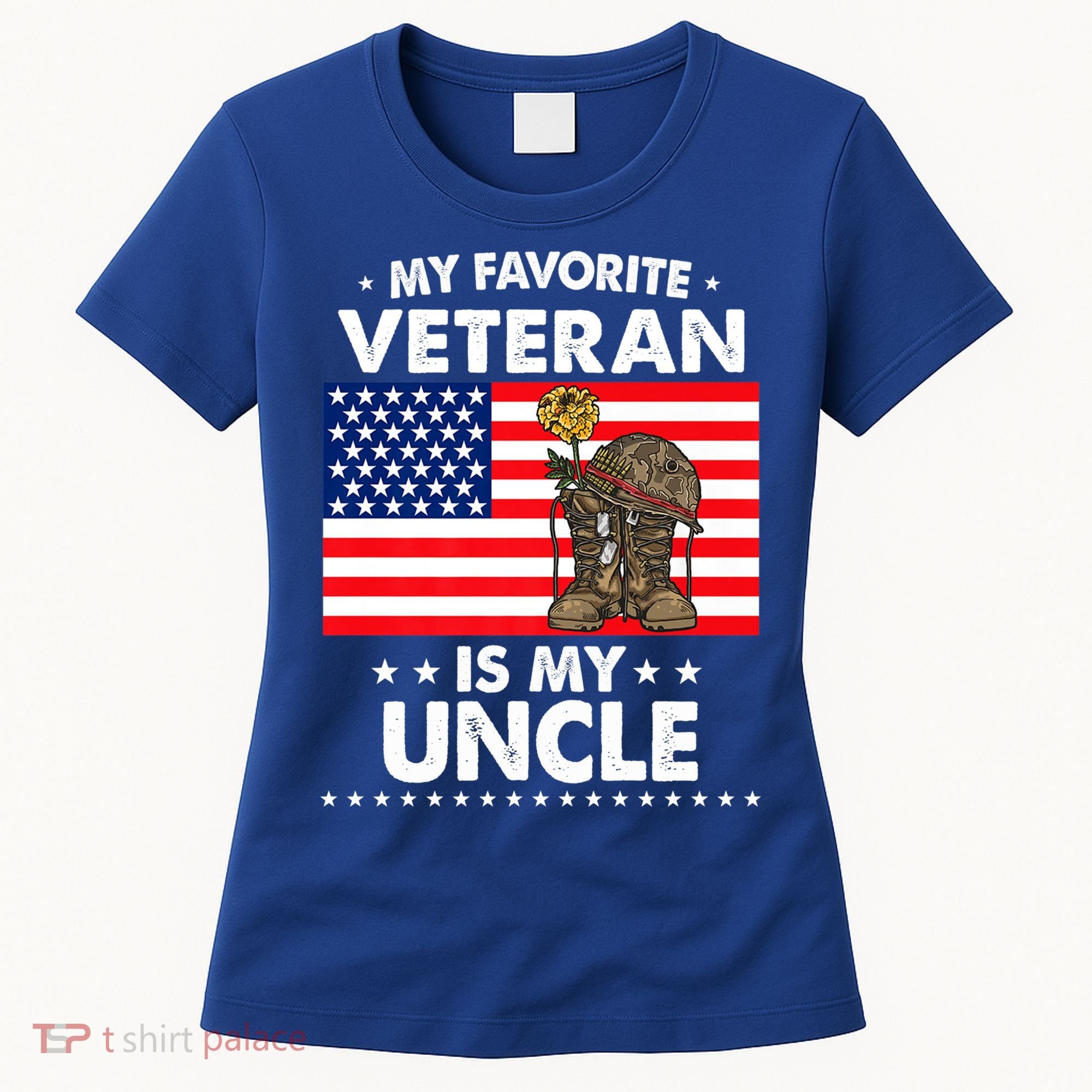 My Favorite Veteran Is My Uncle Proud Uncle Veterans Day Funny Gift Women's T-Shirt