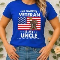 My Favorite Veteran Is My Uncle Proud Uncle Veterans Day Funny Gift Women's T-Shirt thumb 2