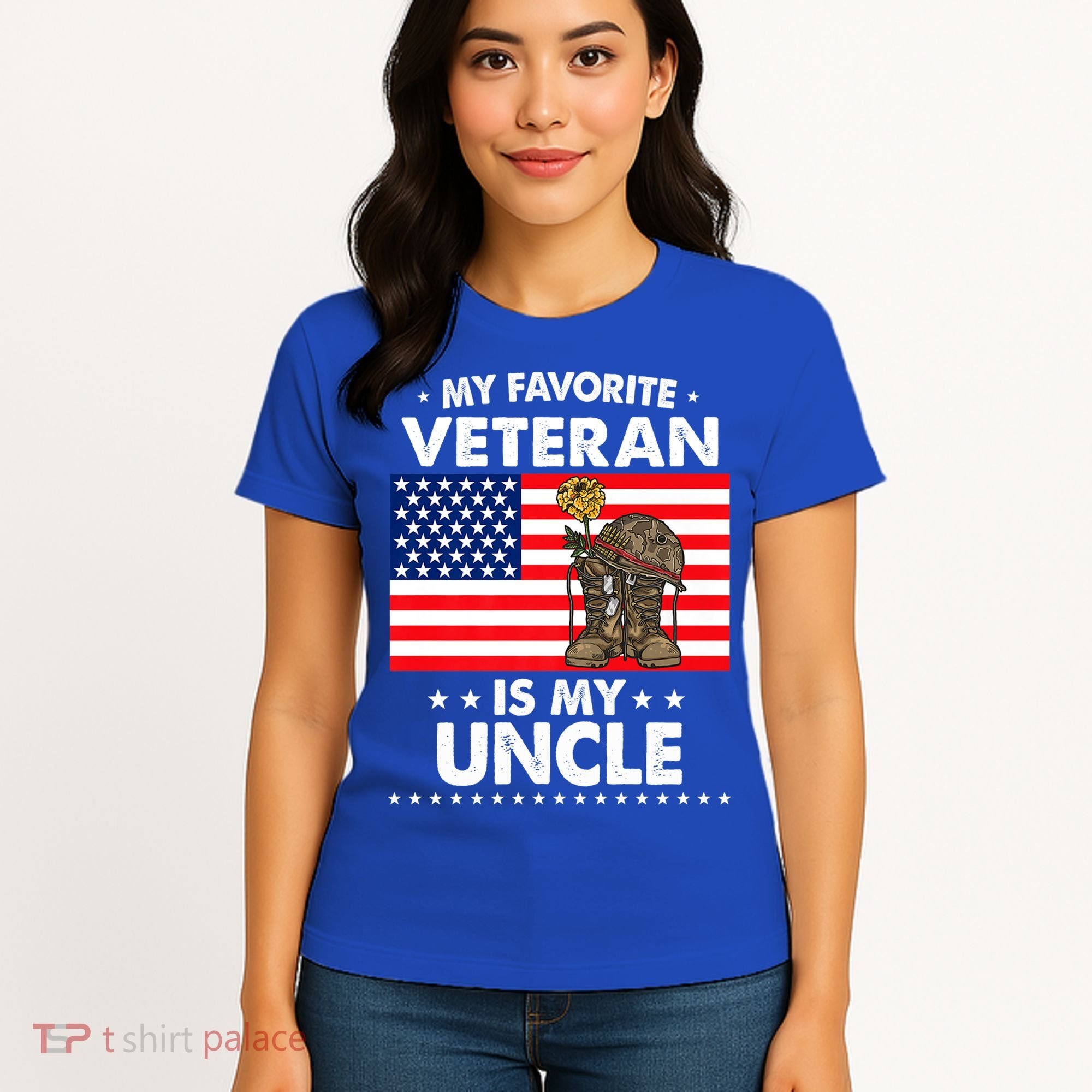 My Favorite Veteran Is My Uncle Proud Uncle Veterans Day Funny Gift Women's T-Shirt