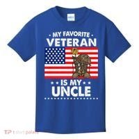 My Favorite Veteran Is My Uncle Proud Uncle Veterans Day Funny Gift Kids T-Shirt thumb 0