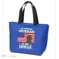 My Favorite Veteran Is My Uncle Proud Uncle Veterans Day Funny Gift Tote Bag thumb 3