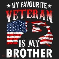 My Favorite Veteran Is My Brother Veteran's Day Veterans Cool Gift Beanie thumb 2
