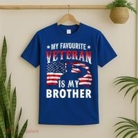 My Favorite Veteran Is My Brother Veteran's Day Veterans Cool Gift T-Shirt thumb 2