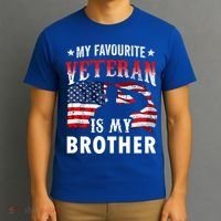 My Favorite Veteran Is My Brother Veteran's Day Veterans Cool Gift T-Shirt thumb 3