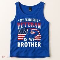 My Favorite Veteran Is My Brother Veteran's Day Veterans Cool Gift Tank Top thumb 2