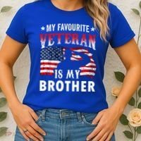 My Favorite Veteran Is My Brother Veteran's Day Veterans Cool Gift Women's T-Shirt thumb 2