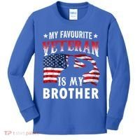 My Favorite Veteran Is My Brother Veteran's Day Veterans Cool Gift Kids Long Sleeve Shirt thumb 0