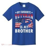My Favorite Veteran Is My Brother Veteran's Day Veterans Cool Gift Kids T-Shirt thumb 0