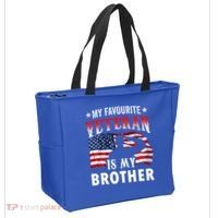 My Favorite Veteran Is My Brother Veteran's Day Veterans Cool Gift Tote Bag thumb 2