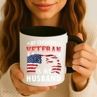 My Favorite Veteran Is My Husband Veteran's Day Veterans Gift Coffee Mug thumb 3