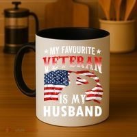 My Favorite Veteran Is My Husband Veteran's Day Veterans Gift Coffee Mug thumb 4