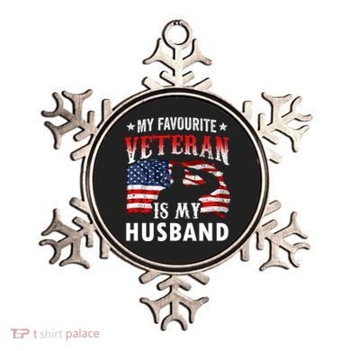 My Favorite Veteran Is My Husband Veteran's Day Veterans Gift Ornament