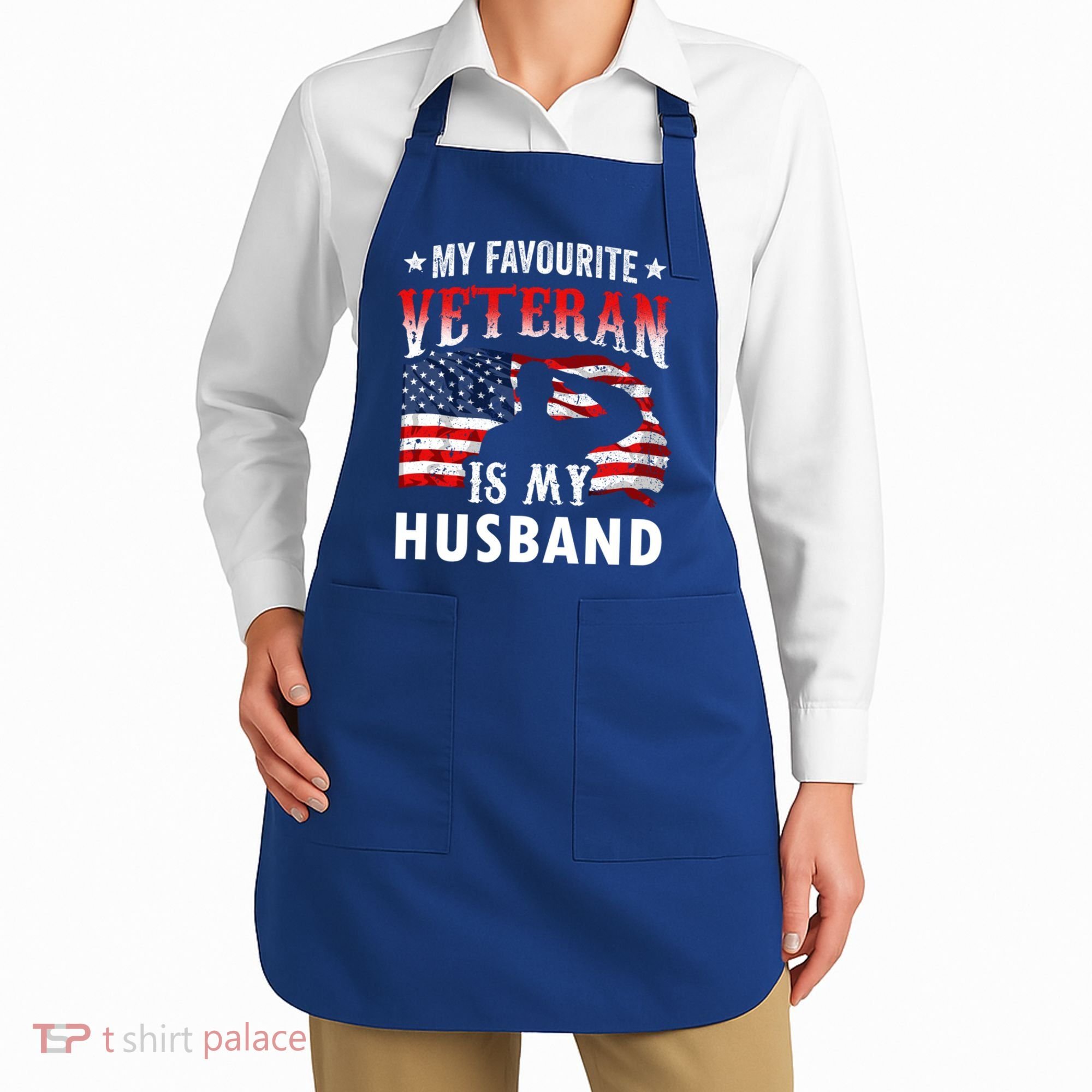 My Favorite Veteran Is My Husband Veteran's Day Veterans Gift Apron