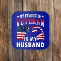 My Favorite Veteran Is My Husband Veteran's Day Veterans Gift Coaster thumb 0