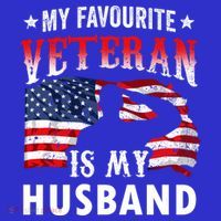 My Favorite Veteran Is My Husband Veteran's Day Veterans Gift Magnet thumb 1