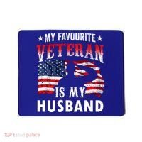 My Favorite Veteran Is My Husband Veteran's Day Veterans Gift Mousepad thumb 0