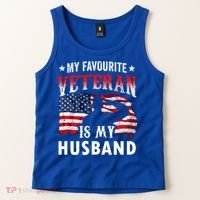 My Favorite Veteran Is My Husband Veteran's Day Veterans Gift Tank Top thumb 2