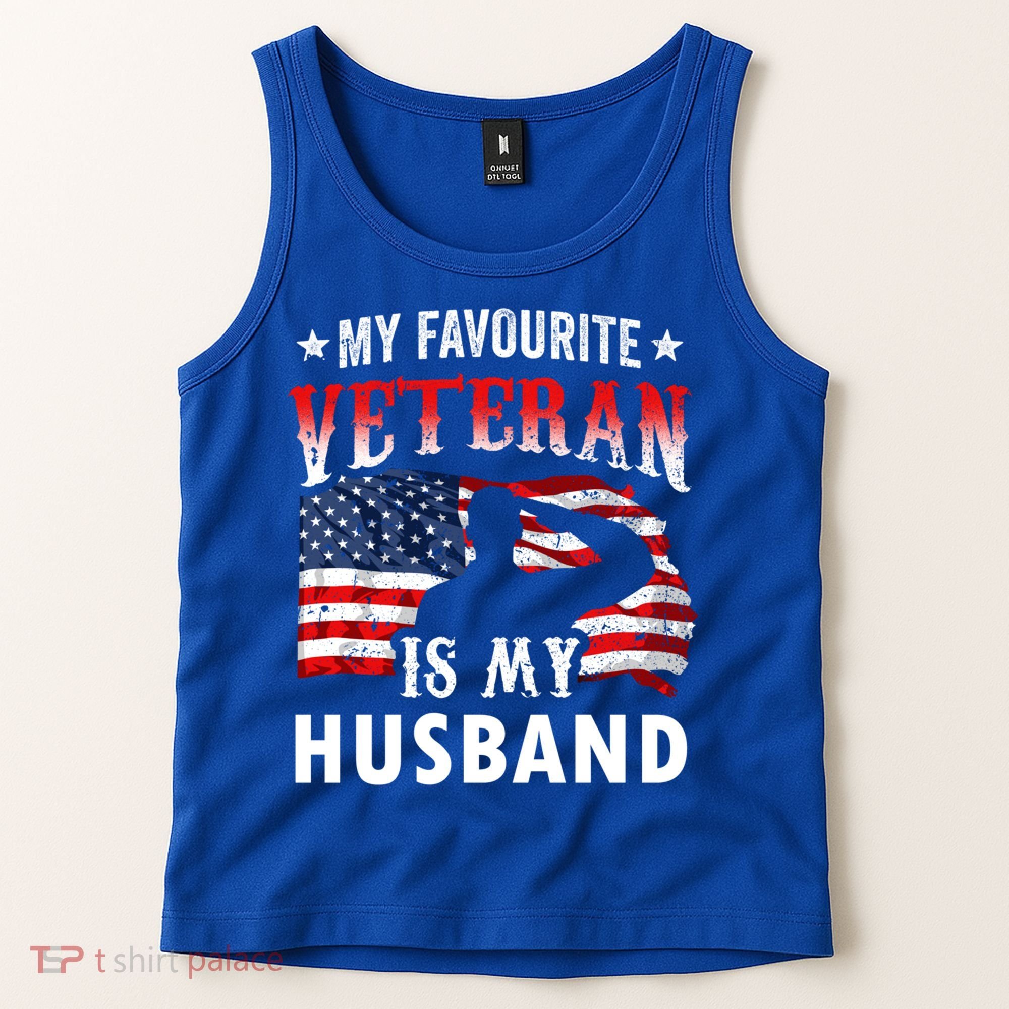 My Favorite Veteran Is My Husband Veteran's Day Veterans Gift Tank Top