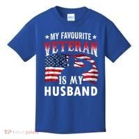 My Favorite Veteran Is My Husband Veteran's Day Veterans Gift Kids T-Shirt thumb 0