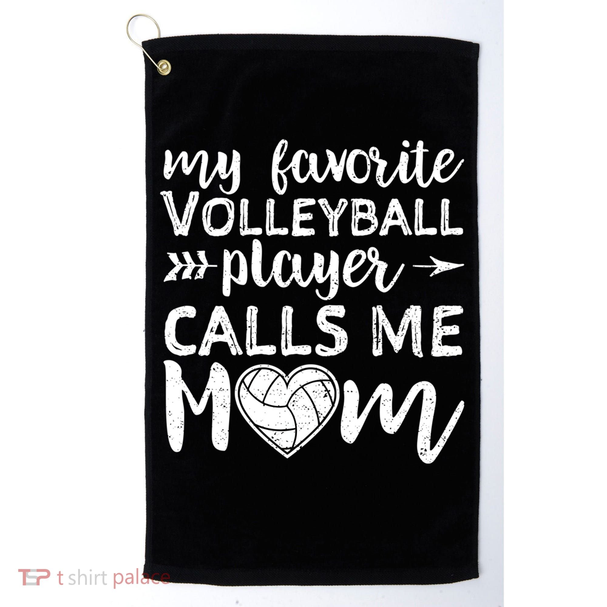 My Favorite Volleyball Player Calls Me Mom Gift Golf Towel