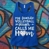 My Favorite Volleyball Player Calls Me Mom Gift Women's Tank Top thumb 3