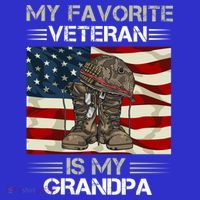 My Favorite Veteran Is My Grandpa American Flag Cool Gift Polo thumb 2
