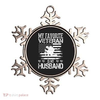 My Favorite Veteran Is My Husband Military Ornament