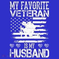 My Favorite Veteran Is My Husband Military Apron thumb 3