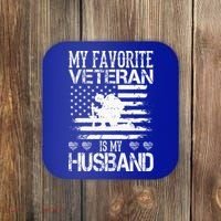 My Favorite Veteran Is My Husband Military Coaster thumb 0