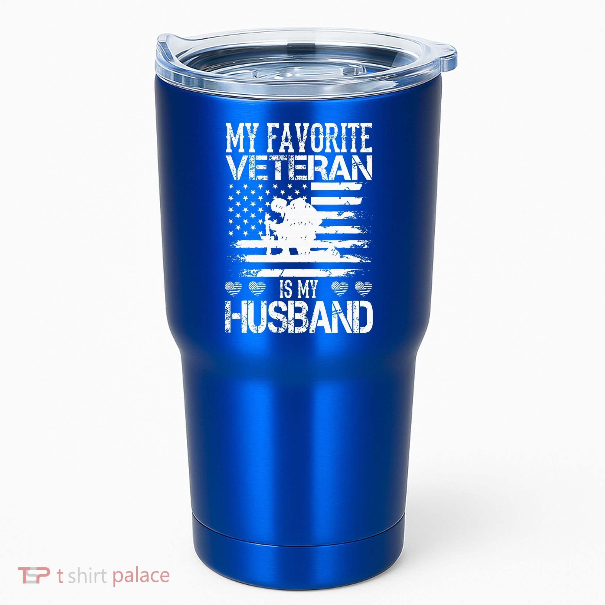 My Favorite Veteran Is My Husband Military Tumbler
