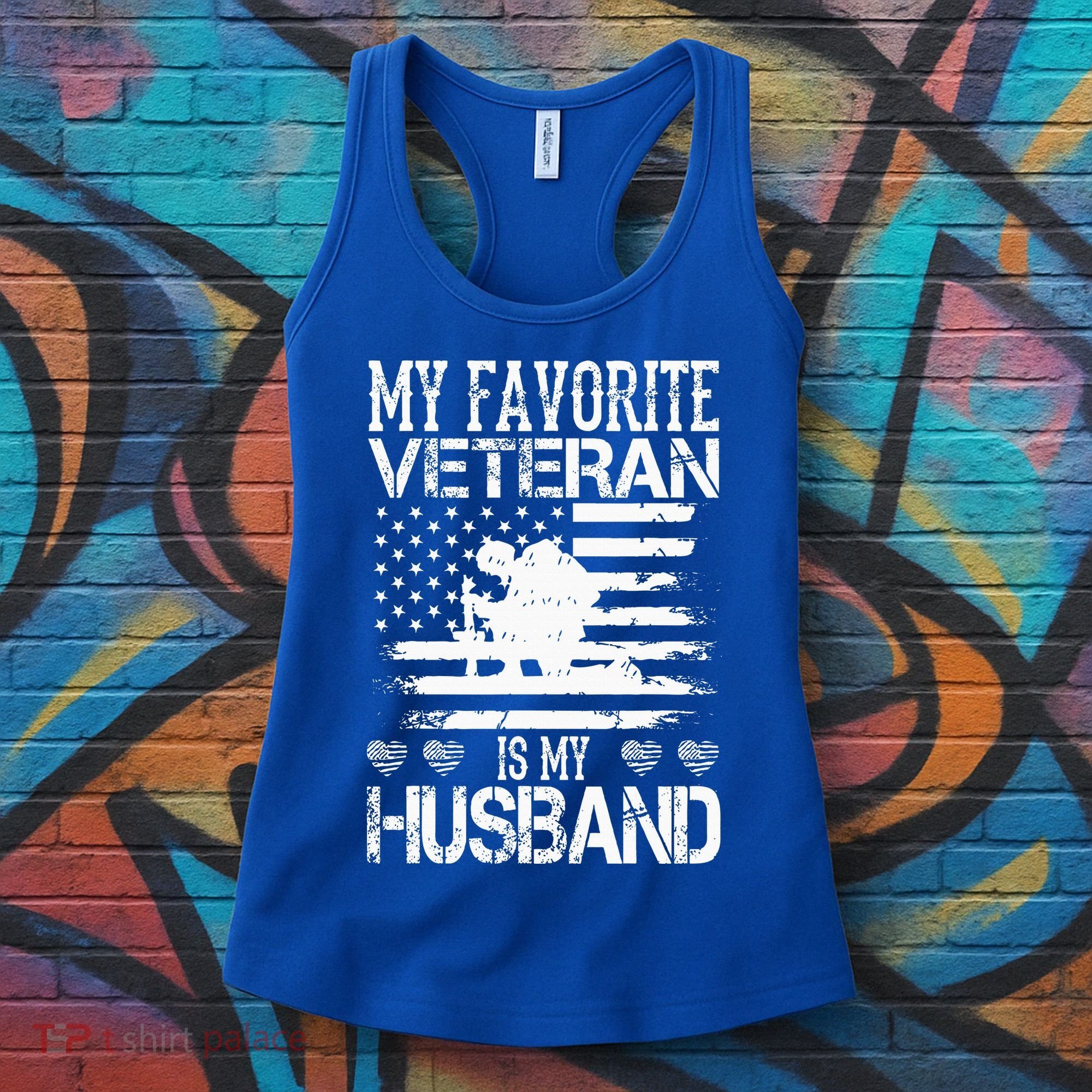My Favorite Veteran Is My Husband Military Women's Tank Top