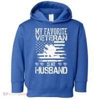 My Favorite Veteran Is My Husband Military Toddler Hoodie thumb 0