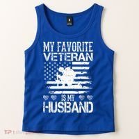 My Favorite Veteran Is My Husband Military Tank Top thumb 2