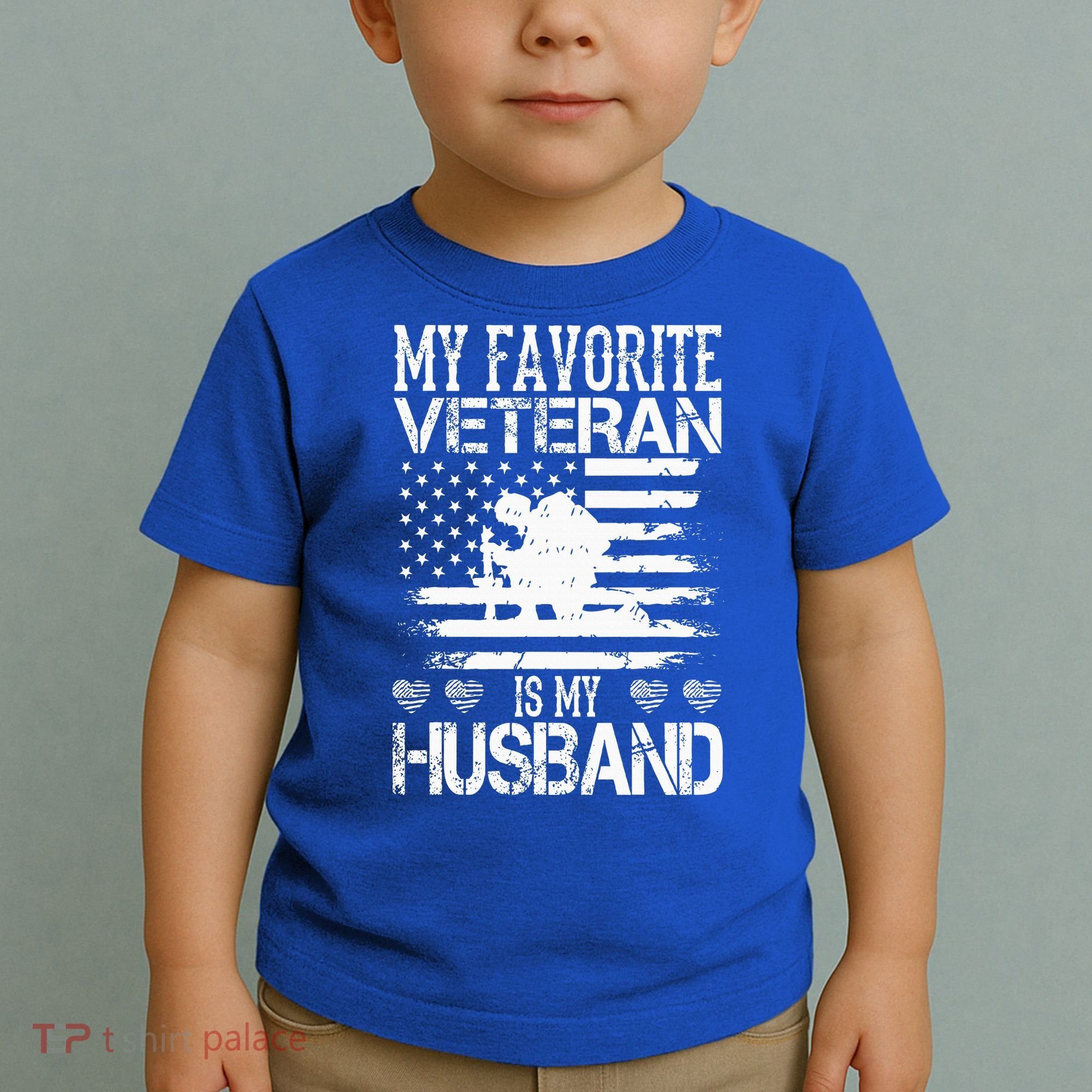 My Favorite Veteran Is My Husband Military Toddler T-Shirt